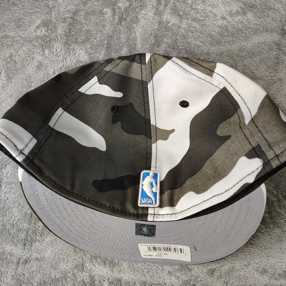 New Era Dallas Mavericks NBA Camouflage Camo 59Fifty 7 3/8 Fitted Hat‎ Cap - Picture 5 of 9
